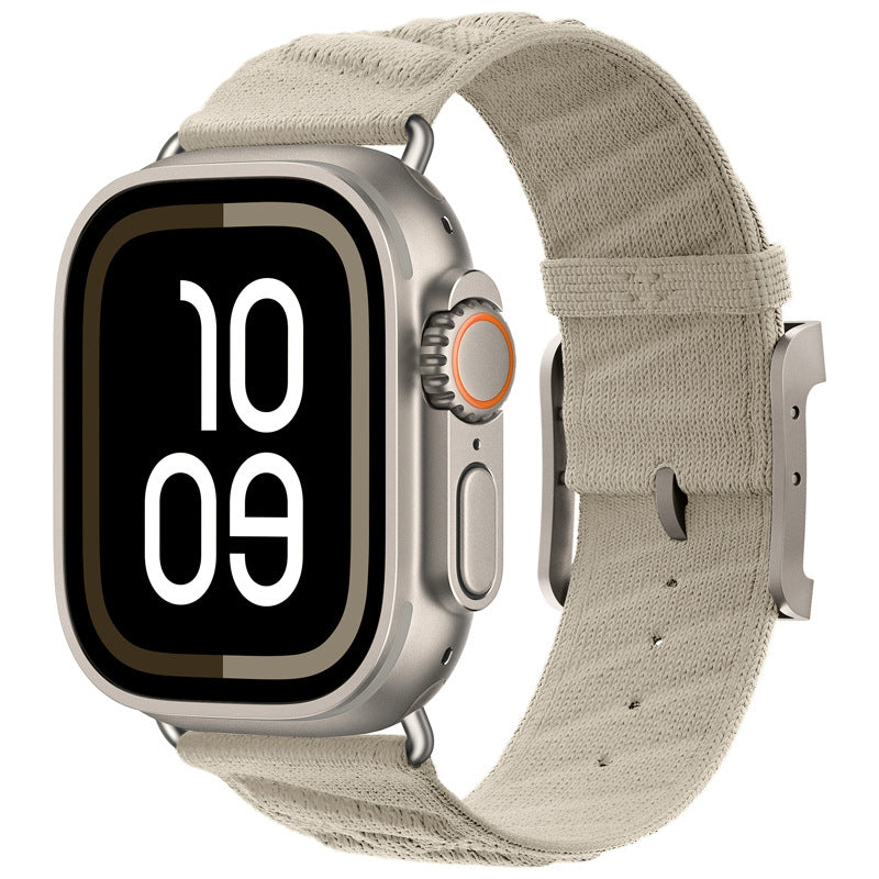Apple Watch Band – En Mer H-Wave Style, Hermès-Inspired (38–49mm) Cream