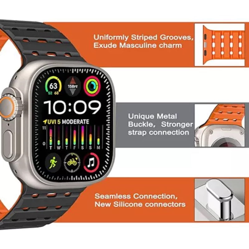 Breathable Magnetic Silicone Strap for Apple Watch Ultra & Series 1–9 | Unique Quality