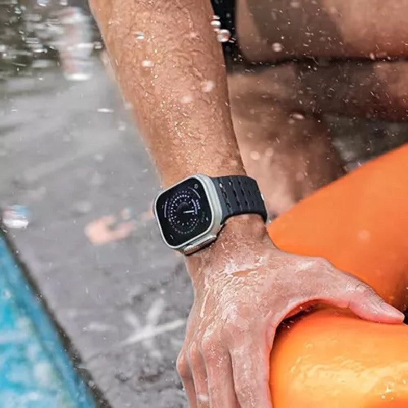 Breathable Magnetic Silicone Strap for Apple Watch Ultra & Series 1–9 | Water Proof