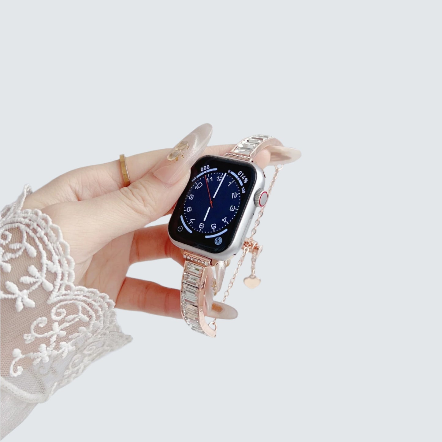 Crystal Bling Metal Strap for Apple Watch – Rhinestone Bracelet | BeezSpeed