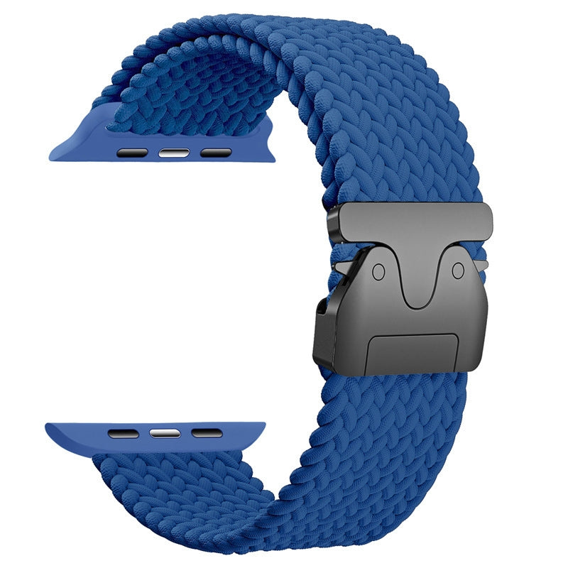 Rainbow Elastic Nylon Parachute Band for Apple Watch 1–10/Ultra/SE | Blue
