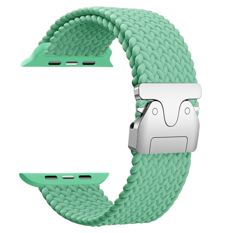 Rainbow Elastic Nylon Parachute Band for Apple Watch 1–10/Ultra/SE | Green