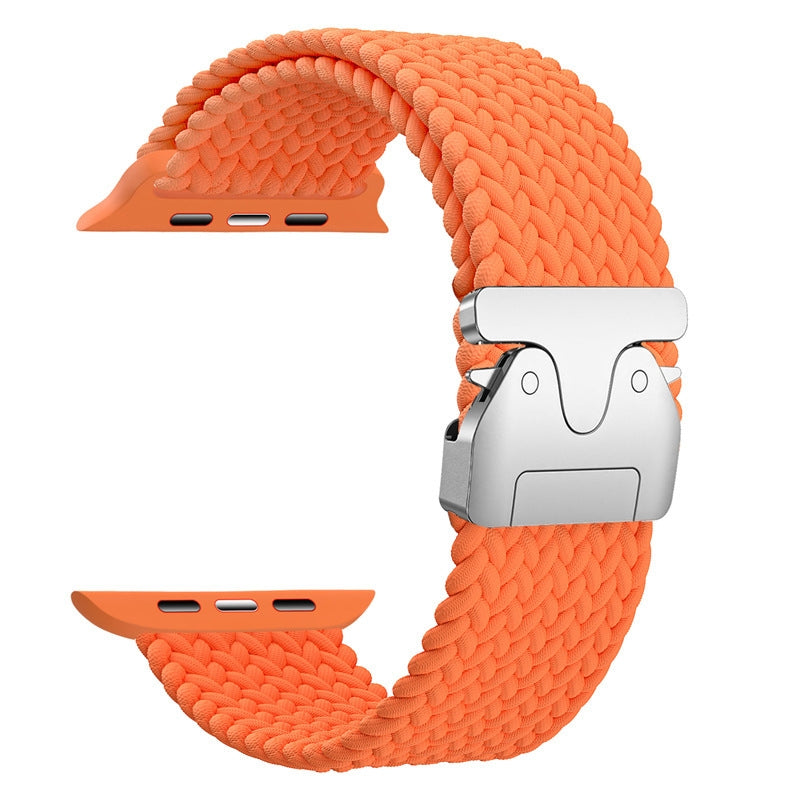 Rainbow Elastic Nylon Parachute Band for Apple Watch 1–10/Ultra/SE | Orange