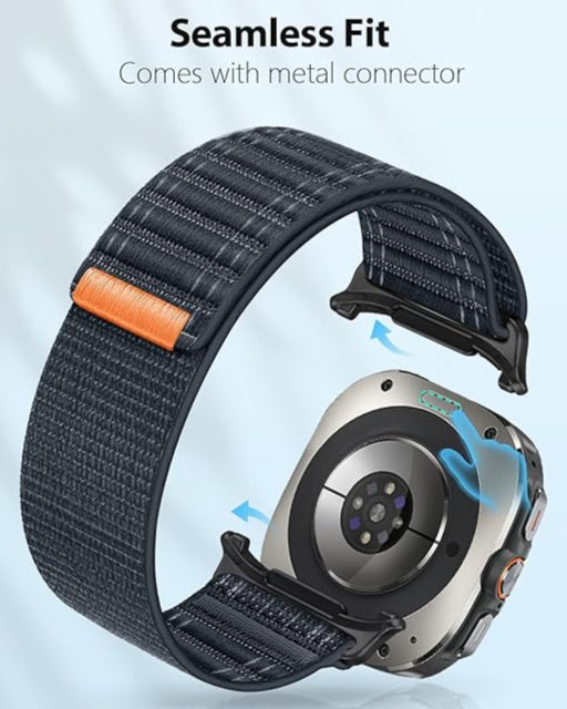 Woven Nylon Sport Loop Strap for Samsung Galaxy Watch Ultra 47mm - Metal Connector