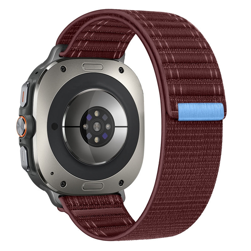 Woven Nylon Sport Loop Strap for Samsung Galaxy Watch Ultra 47mm - Red