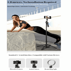 Smart Gimbal for Live Streaming and Selfies - Adjustable Telescoping Pole and Stable Performance