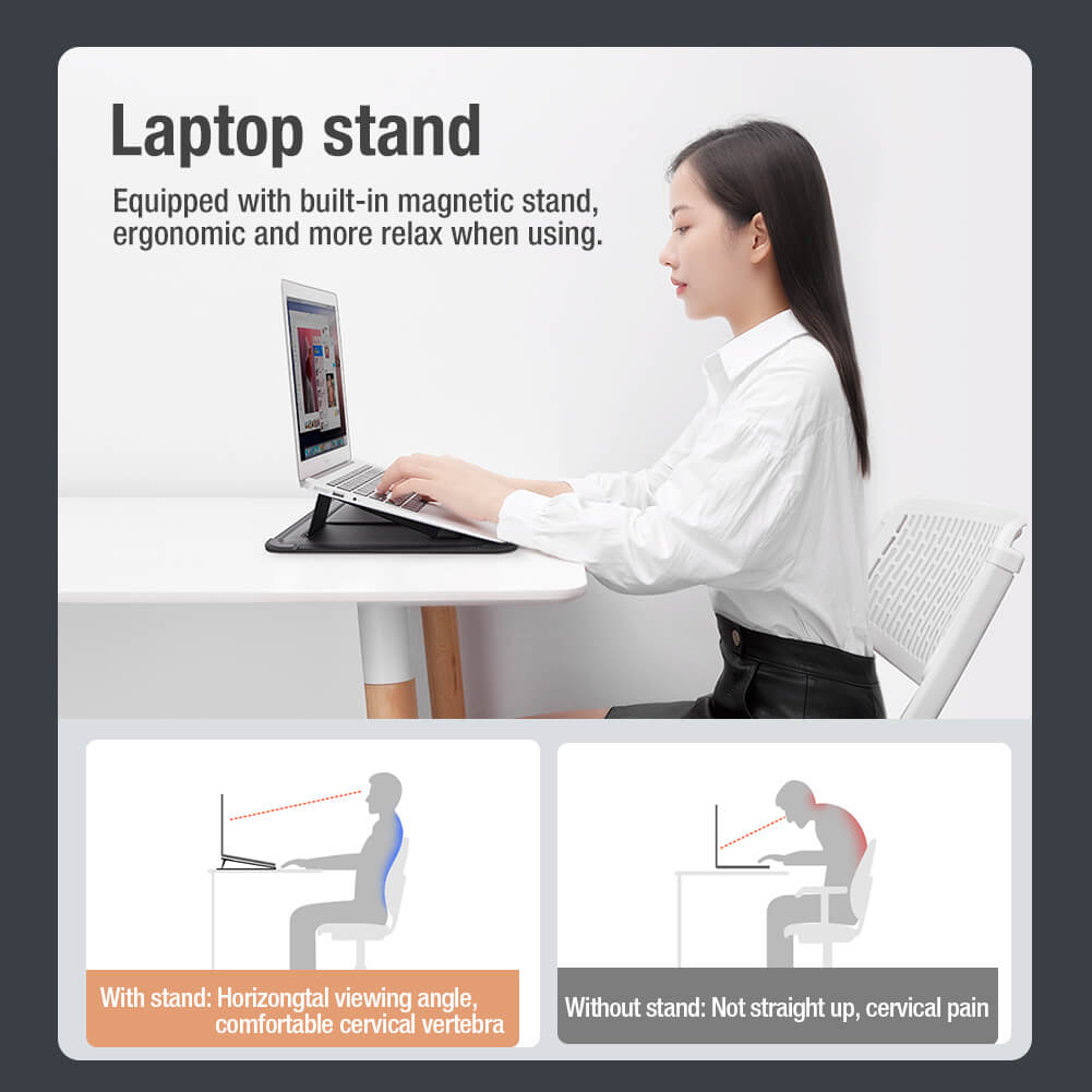 Nillkin 14/16.1 Inch Laptop Sleeve with Ergonomic Stand and Protective Mouse Pad