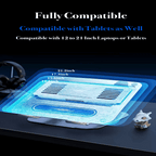 12 to 21 Inch laptops tablets D21 Rotate Stand Laptop Cooler, Dual-Core Cooling Radiator - Adjustable Tablet - BeezSpeed