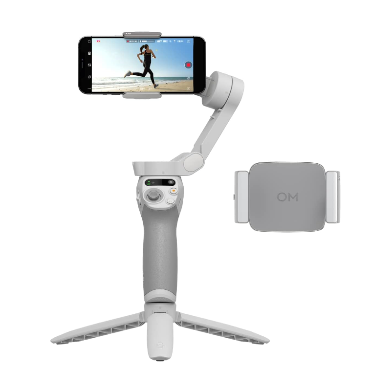 DJI Osmo Mobile SE Gimbal Combo with 3-axis stabilization, ActiveTrack 6.0, and adjustable Fill Light for smooth, low-light videos.