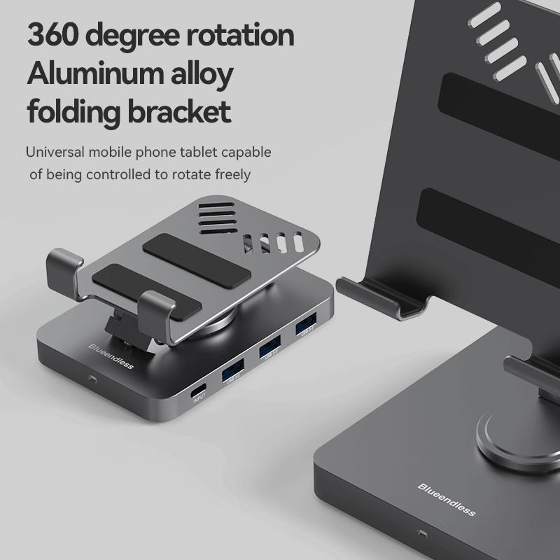 10-in-1 iPad Pro Docking Station with Adjustable Stand & Hub Adapter