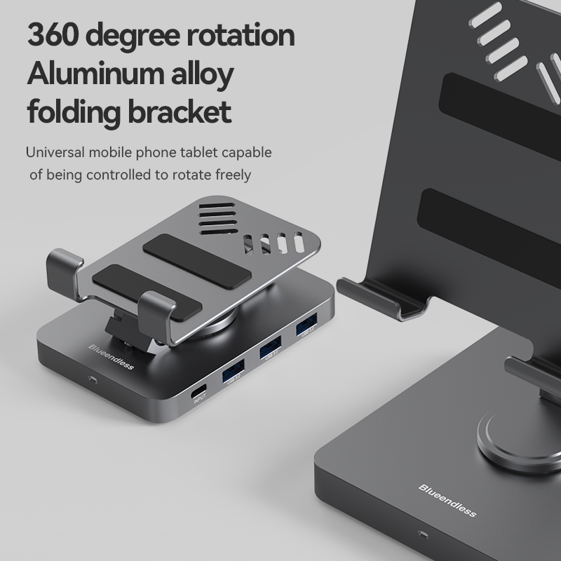10-in-1 iPad Pro Docking Station with Adjustable Stand & Hub Adapter