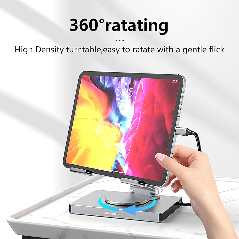 360 Rotating 9-in-1 Type-C Hub & USB Docking Station with 4K60Hz HDMI & TF Card Slot