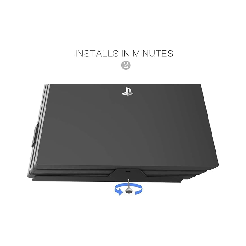 Easy-to-Install PS4 Pro Wall Mount with Space-Saving Design and Cooling Ventilation