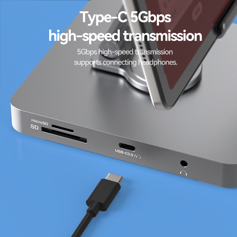 10-in-1 iPad Pro Docking Station with Adjustable Stand & Hub Adapter