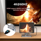 9-in-1 Type-C Hub & USB Docking Station with 4K60Hz HDMI & TF Card Slot