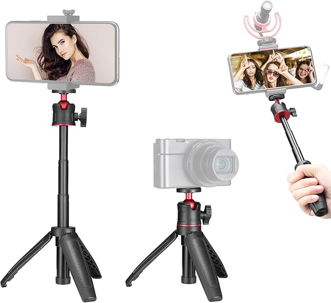 ULANZI MT-08 Mini Selfie Stick Tripod with Extension Pole for Cameras and Smartphones