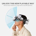 BOBOVR M3 Pro head strap for Meta Quest 3, featuring hot-swappable battery packs and reduced facial pressure for better comfort.