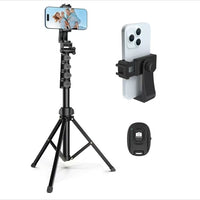 64” Tripod with Remote & Phone Holder - Portable Stand for Cameras