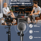 K3 Lavalier Mic  Stable Transmission Within 65FT/20 Meters