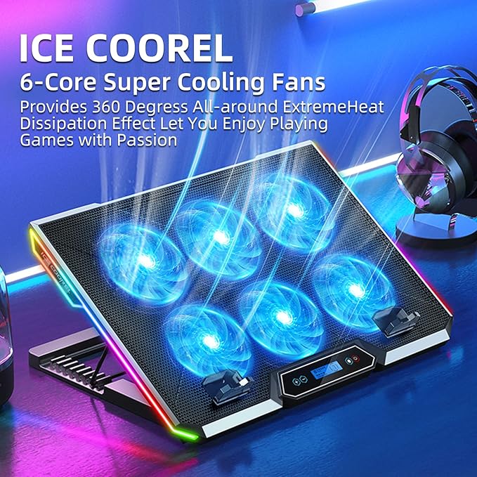 Dual USB Ports on ICE COOREL Cooling Pad for Extra Device Connectivity