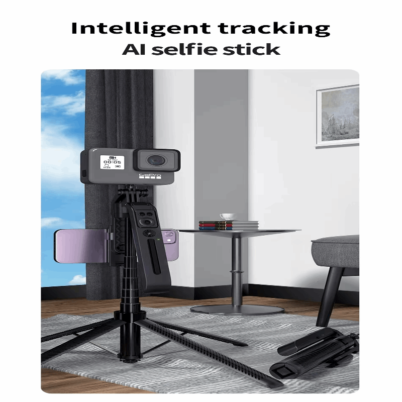 AI-powered gimbal with 360° tracking for hands - Selfie Stick - BeezSpeed