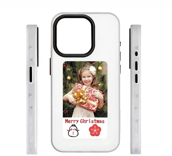 AI Smart E-Ink DIY NFC Phone Case for iPhone 13/14/15 - White