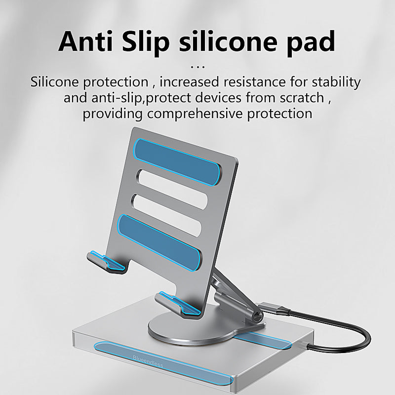 Anti Slip Silicone Pad 9-in-1 Type-C Hub & USB Docking Station with 4K60Hz HDMI & TF Card Slot