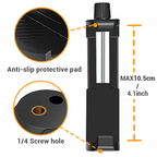 60Inch Aluminum Tripod with Remote, Travel Bag & Phone Mount for Cameras - Anti-Slip Protective Pad 