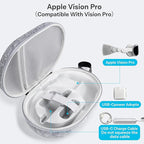 Apple Vision Pro - USB-C Power Adopter Meta Quest 3 ProShield VR Case - Portable Hard Storage Bag | Gray - BeezSpeed
