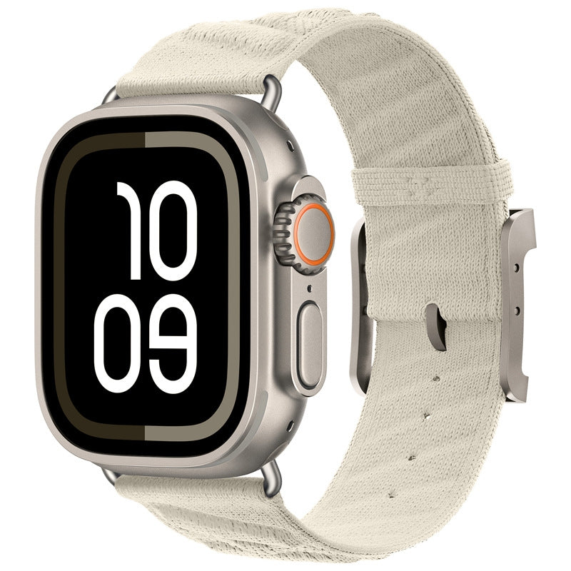Apple Watch Band – En Mer H-Wave Style, Hermès-Inspired (38–49mm) Beige