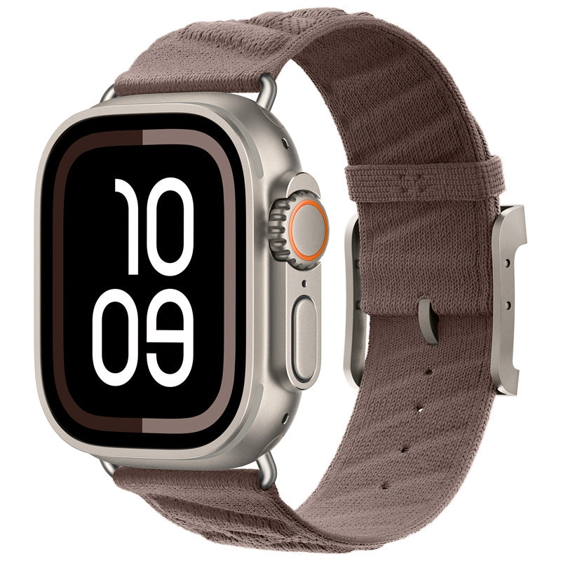 Apple Watch Band – En Mer H-Wave Style, Hermès-Inspired (38–49mm) Brown