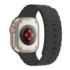 Apple Watch Magnetic Silicone Band [38–49mm] Sweat-proof & Secure Fit | Black
