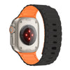 Apple Watch Magnetic Silicone Band [38–49mm] Sweat-proof & Secure Fit | Black Orange