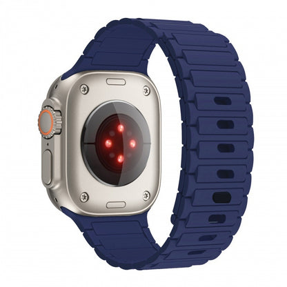 Apple Watch Magnetic Silicone Band [38–49mm] Sweat-proof & Secure Fit | Blue