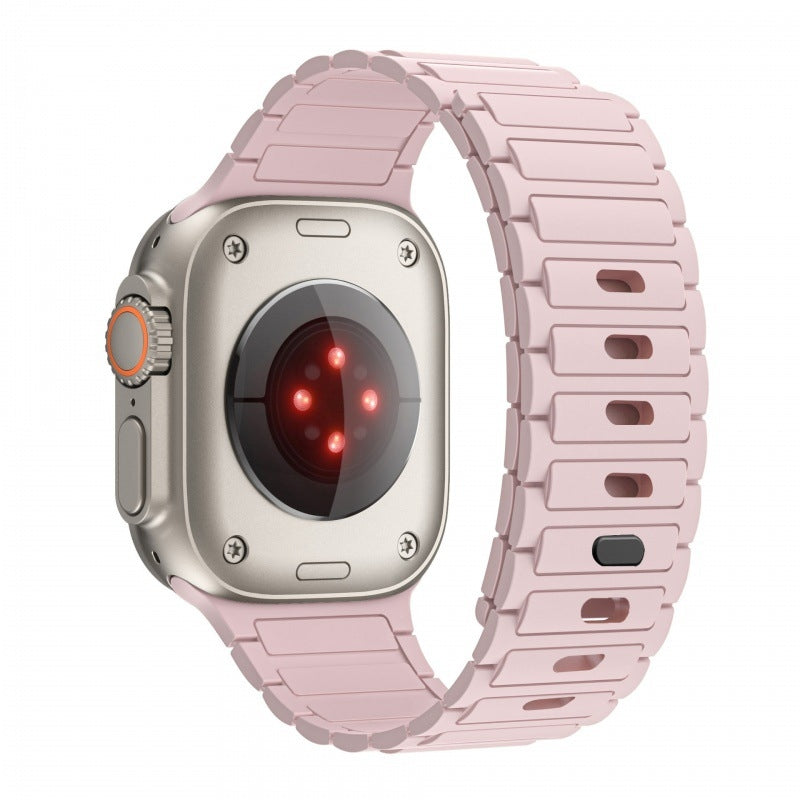 Apple Watch Magnetic Silicone Band [38–49mm] Sweat-proof & Secure Fit | Pink