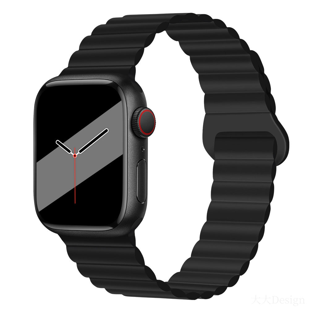 Apple Watch Magnetic Silicone Strap (38-49mm)– Loop Design | Black