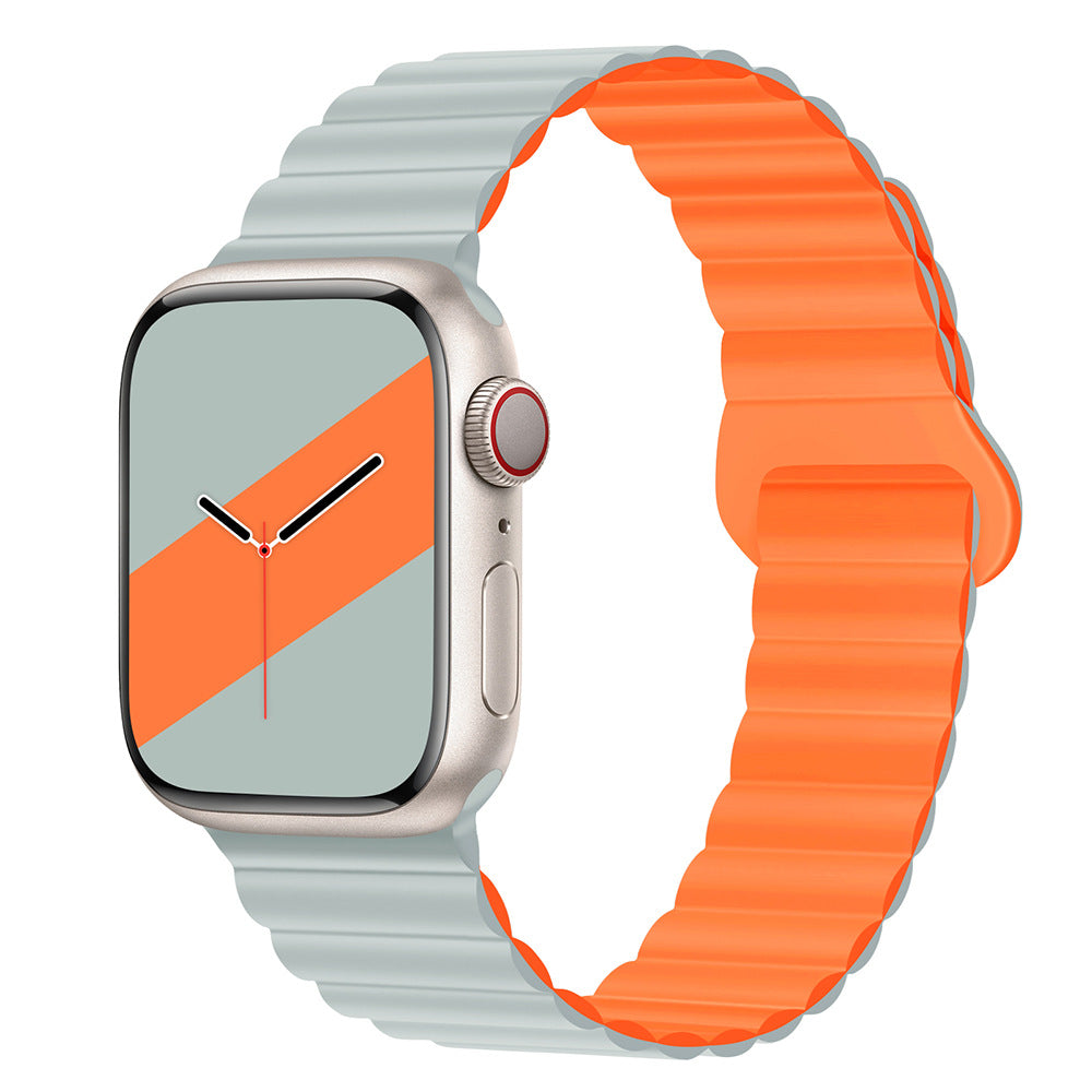 Apple Watch Magnetic Silicone Strap (38-49mm)– Loop Design | Cream Orange