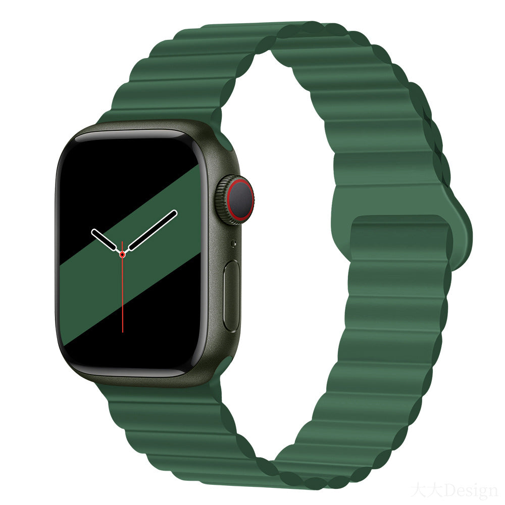 Apple Watch Magnetic Silicone Strap (38-49mm)– Loop Design | Green