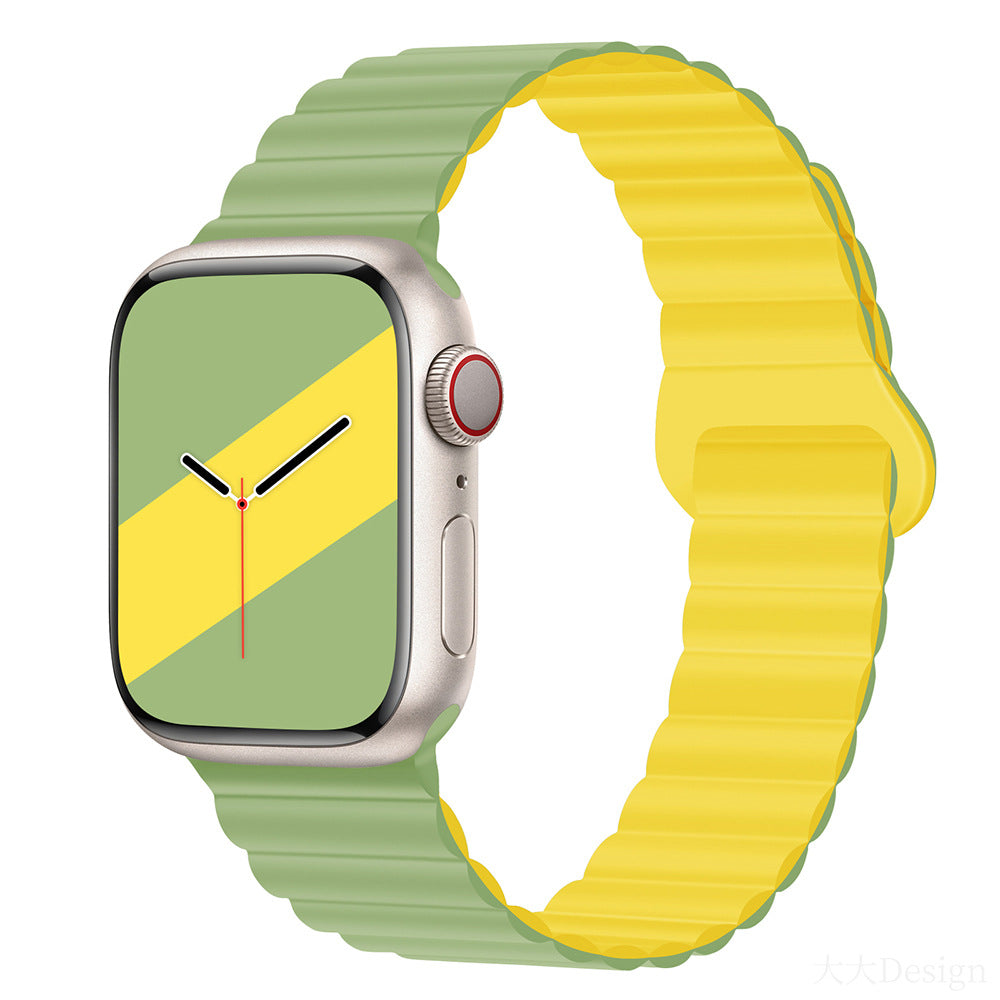 Apple Watch Magnetic Silicone Strap (38-49mm)– Loop Design | Green Yellow