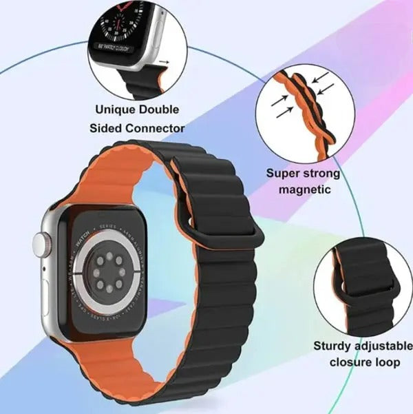 Apple Watch Magnetic Silicone Strap (38-49mm)– Loop Design | Sided Connector