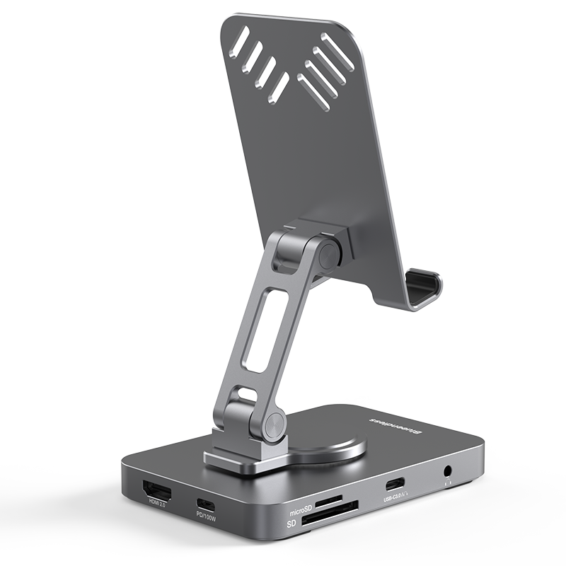 10-in-1 iPad Pro Docking Station with Adjustable Stand & Hub Adapter