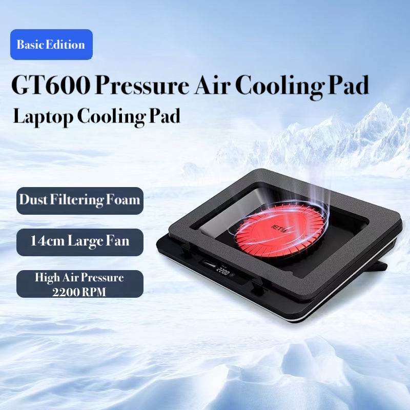 Basic Edition - Laptop Cooling Pad with 3-Port USB Hub and Adjustable Height for Comfort
