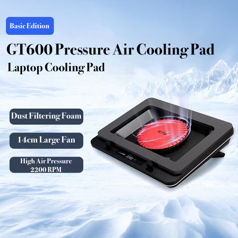 Basic Edition - Laptop Cooling Pad with 3-Port USB Hub and Adjustable Height for Comfort