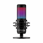 Black HyperX QuadCast S RGB USB Microphone with Shock Mount | Streaming/Gaming/Podcasts - BeezSpeed
