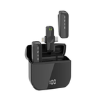 Black H61 Lavalier Microphone Mini Wireless 2-in-1 - Charging Case for iPhone/Android - BeezSpeed