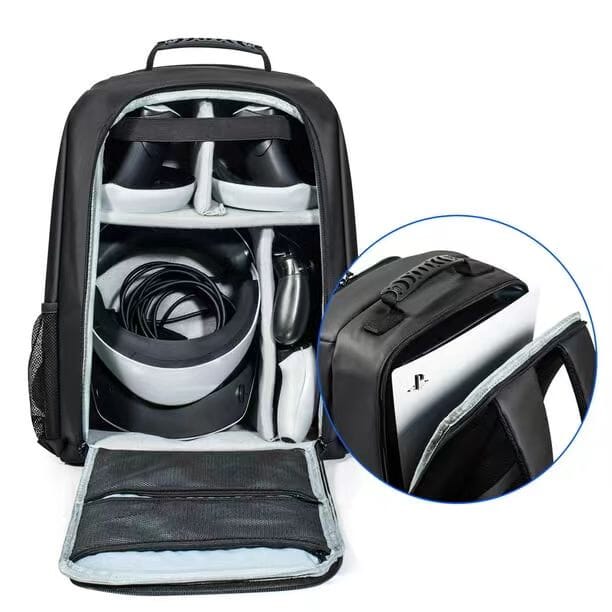 Gaming Console Backpack Compatible For PS5 PS VR2 Large Travel Bag BeezSpeed 
