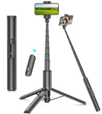 TONEOF 170CM ProSnap  60" Selfie Stick Tripod Remote - Adjustable & Portable - BeezSpeed - Black