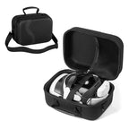 Customized storage case for Meta Quest 3 VR glasses with EVA hard shell and plush interior lining for protection - Black- BeezSpeed