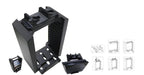 PS4 vertical stand with high-speed cooling, controller charging, and 12-slot game storage in sleek black design.