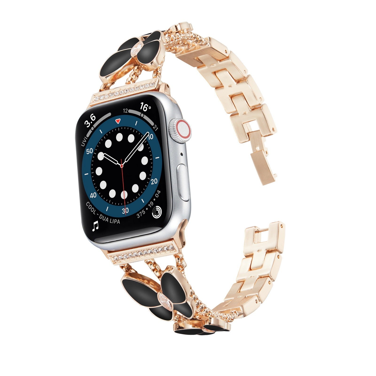 Black Elegant Stainless Steel Fashion Watch Strap with Butterfly Clasp - BeezSpeed